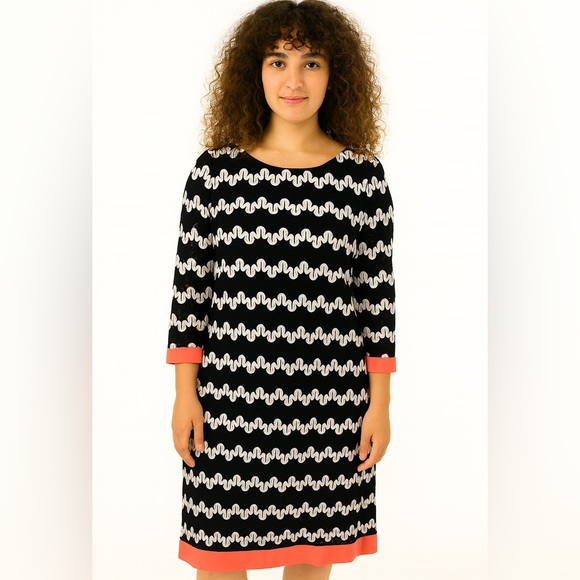 Navy & White Midi Dress - Picture 2 of 10